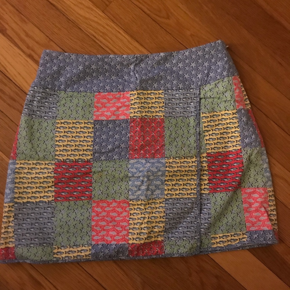 Vineyard vines patchwork wrap skirt